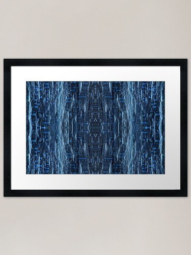 Tree trunk cross - , blue