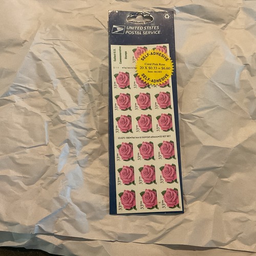 Usps 33c pink rose - pink,