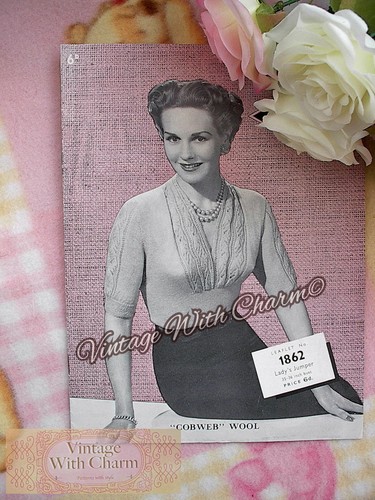 Vintage 40s knitting pattern - 40s,
