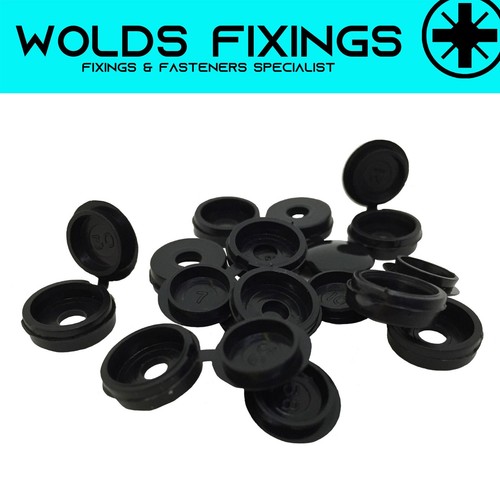 Black small hinged screws - black,