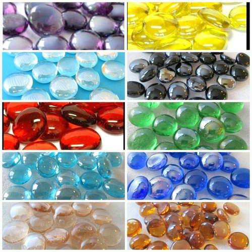 Coloured glass pebbles - 25,