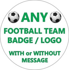 Any Football Team Club Logo Personalised Cake Toppers Edible Icing Wafer Decor