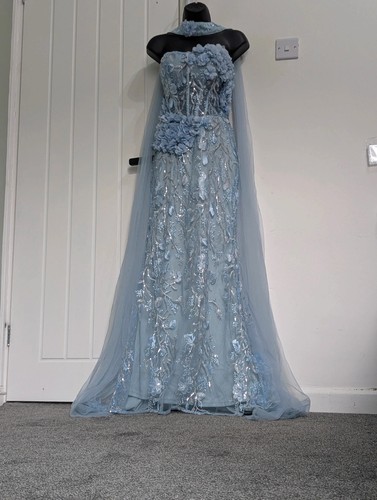 Glamrae baby blue boned - , corset