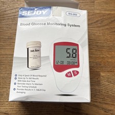 Sejoy  Blood Glucose Monitoring System Diabetes Testing Kit With Case
