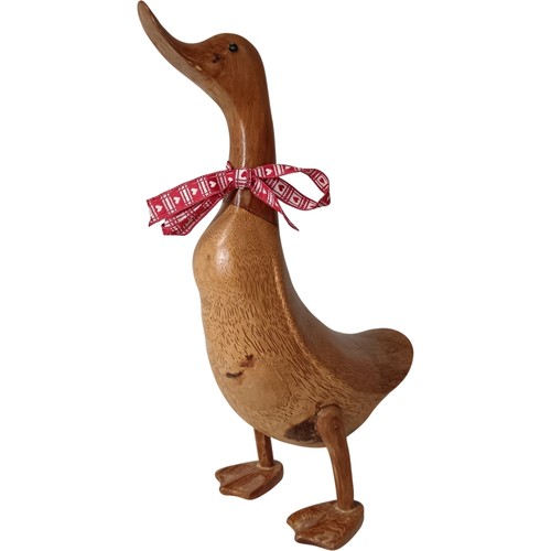 Handcrafted wooden duck - wooden,