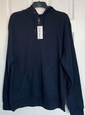 NEW GEORGE Mens Navy Zip Up
