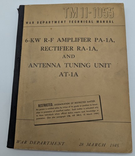 1945 1055 pa 1a - tm, 11-1055