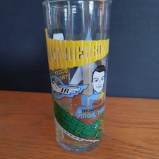 Thunderbirds 1 & 2 Glass hi-ball Tumbler - Scott Vergil Tracy Brains ITC 1992