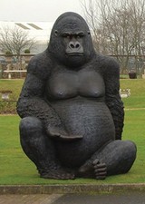 Massive 10ft Tall Gorilla Garden Ornament