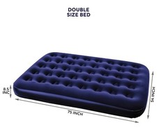 Double Flocked Camping Airbed Inflatable Mattress Blow Up Air Bed