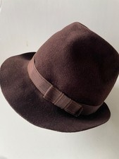 True Vintage Jan Dec Brown Felt Hat circa 1940s trilby style