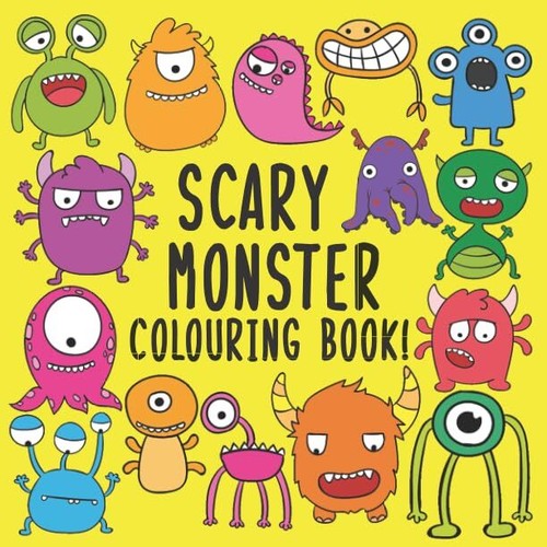 Scary monster colouring book - scary,