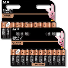 24x DURACELL AA Simply LR6 MN1500 1.5V Alkaline Batteries Longest Expiry Date