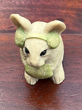 Vintage Teviotdale Rabbit In Ear & hand Muff Figurine. 5cm Tall.No Chips/ Damage