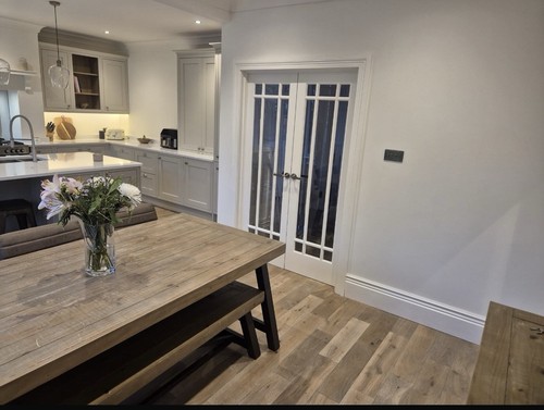 Large rustic solid wood dining - large,