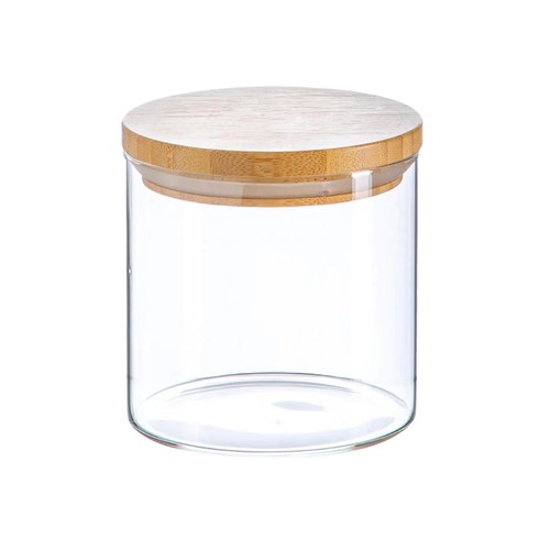 Clear glass cylinder storage - clear,