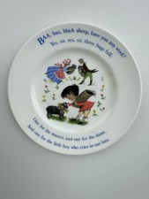 Staffordshire Plate Baa Baa Black Sheep