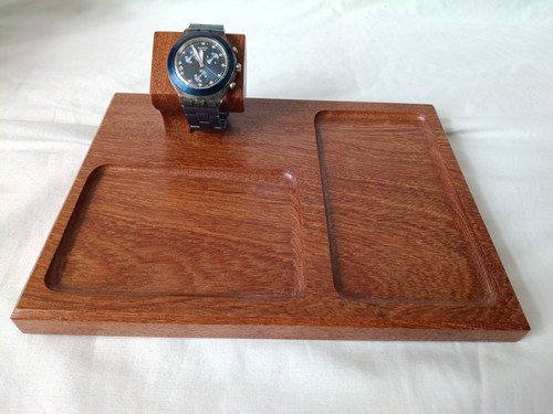 Vintage wooden trinket watch - wooden,