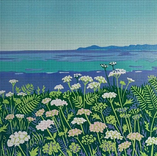 Flowers the sea printed 11 - by,
