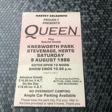 Queen ticket Knebworth