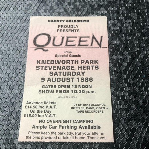 Queen ticket knebworth - ticket,