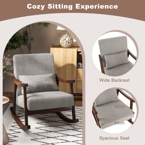 Wooden rocking accent chair - wooden,