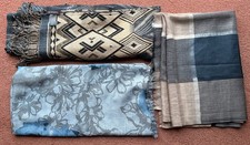 3 Huge Soft Fringed Scarves