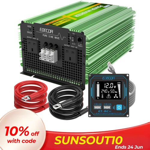 Edecoa power inverter - power, pure