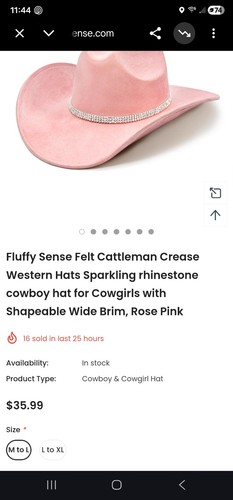 Fluffy sense pink cattleman - sense,