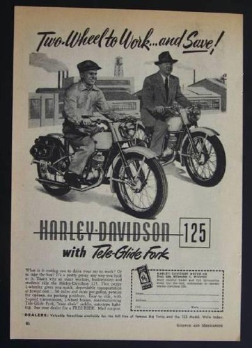 1951 harley davidson 125 - 125, *two