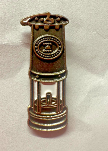 Miners davy lamp pin badge - davy,
