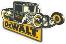 DEWALT TOOLBOX HOT ROD CAR GIRL CAR BIKE Stickers 2 High Quality Decals