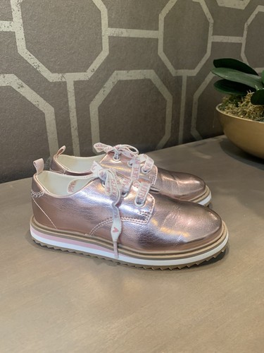Girls pink metallic shoes - pink,