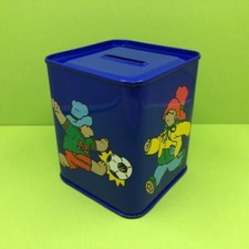 Vintage Paddington Bear Money Box Piggy Bank Storage Tin 1990s 1997