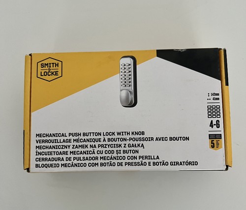 Mechanical push button lock - button,