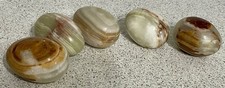 5 COLLECTABLE ONYX / MARBLE POLISHED EGGS