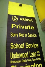 ARRIVA CHESHIRE CREWE WINSFORD TRANSPORT BUS DESTINATION BLIND 92CM FEB 2006