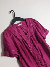 M&S Top Pyjamas Mix Cotton with Silk Size 10 Only top