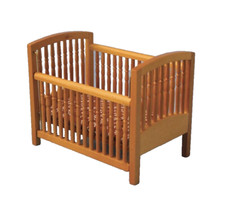 Dolls House Cot Pine Large