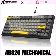 ATTACK SHARK x AJAZZ AK820 Hot-Swap Wired Mechanical Keyboard Gasket Knob PBT