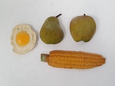 Vintage ARJON Food Shaped Fridge Magnets Bundle Hard Plastic Novelty Set