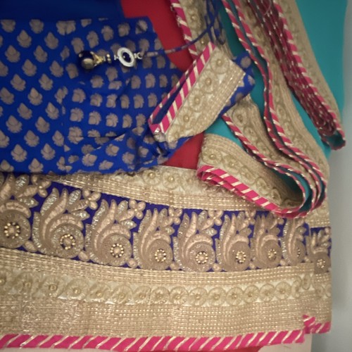 Blue pink chaniya - blue, &