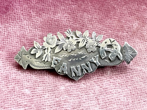 Antique sterling silver name - antique,