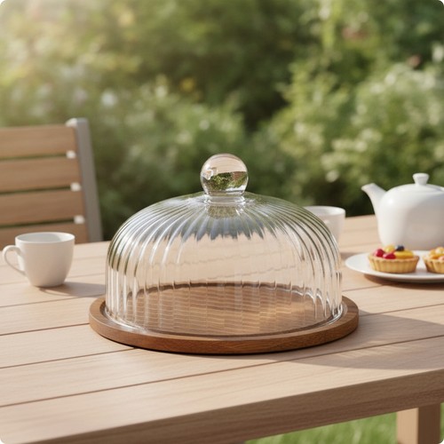 Cake dome with - cake,