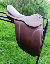 Brown English Leather 16" Show Or Working Hunter Pony Saddle
