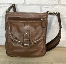 Womens Clarks tan crossbody Brown Leather Bag With Wide Shoulder Strap