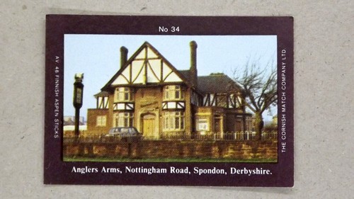 Matchbox label pub anglers - matchbox,