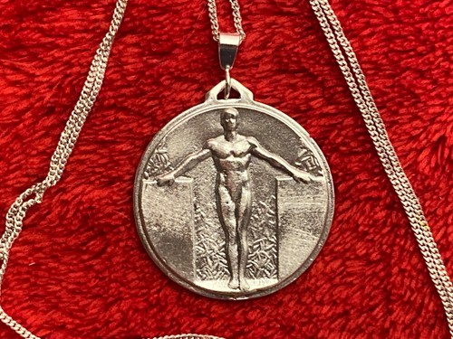 Old art deco revival medal - art,