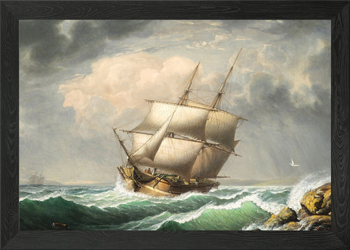 Sailing ship stormy sea - sailing,