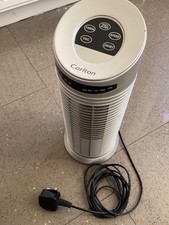 Grey Carlton Small Tower Cooler Fan 35W Wall Plug In Electric-Different Settings